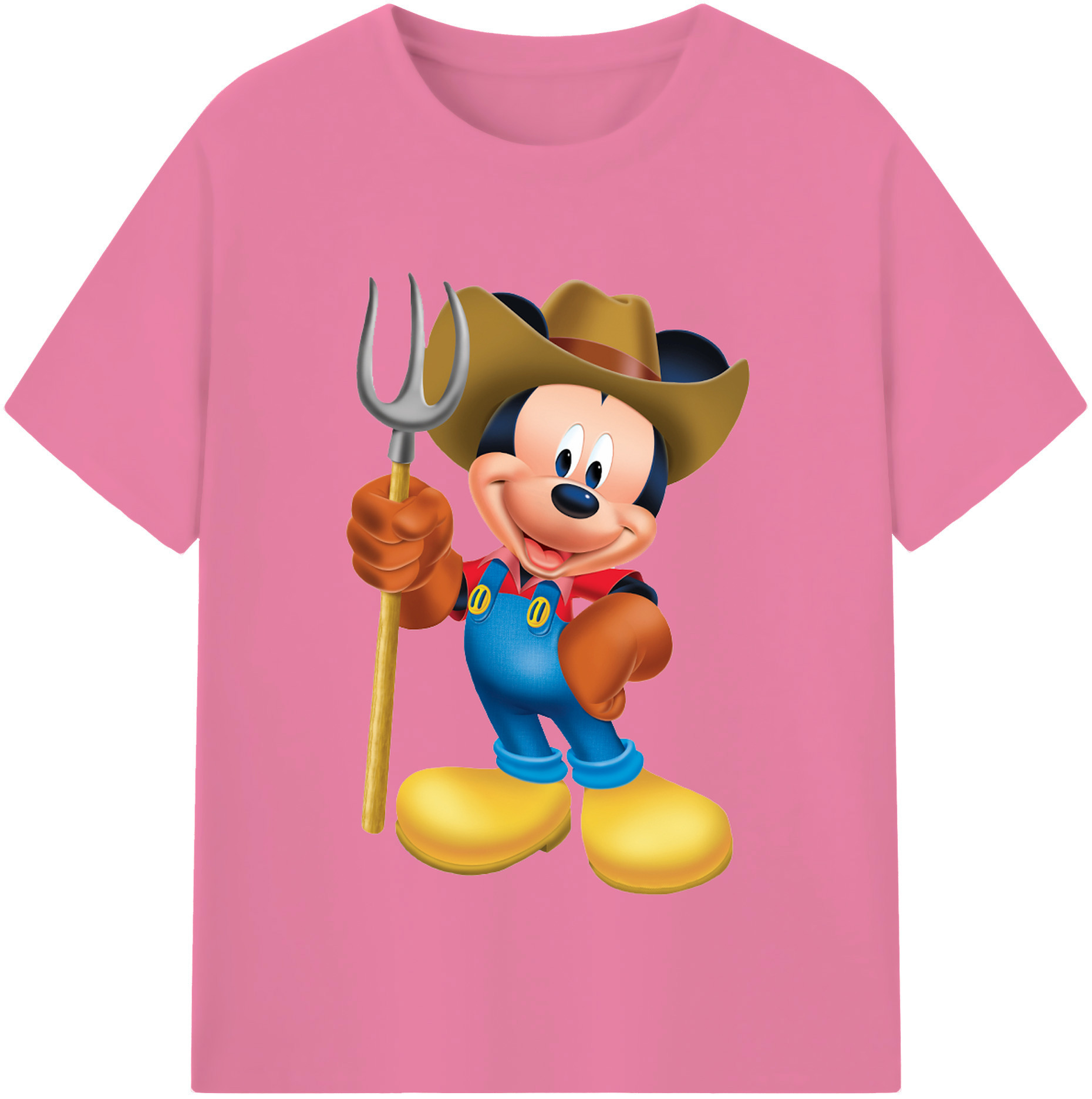 （画像用） ミッキーマウス Mickey Mouse 綿100％半袖Tシャツ（フロントプリント）